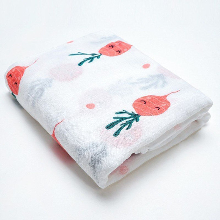 Cheap Wholesale Organic Cotton Bamboo Muslin Swaddle Blankets Neutral Receiving Blanket Swaddling Wrap