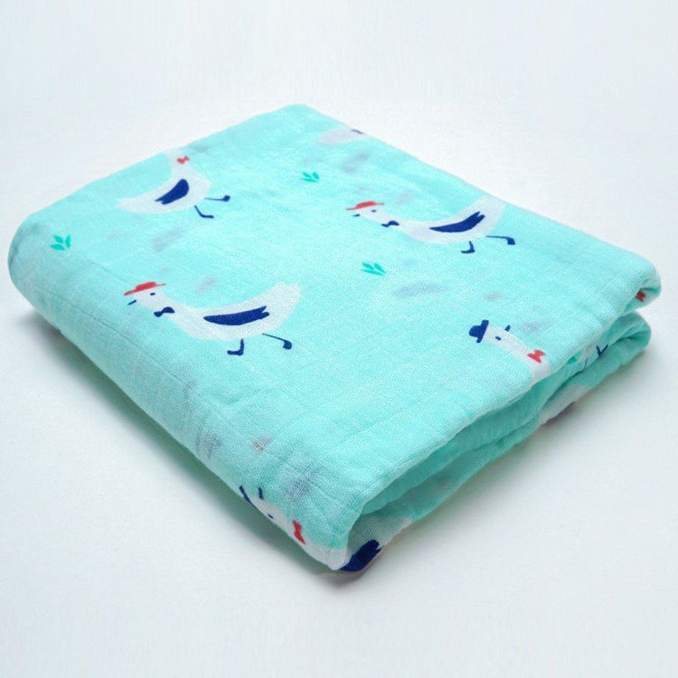 Cheap Wholesale Organic Cotton Bamboo Muslin Swaddle Blankets Neutral Receiving Blanket Swaddling Wrap