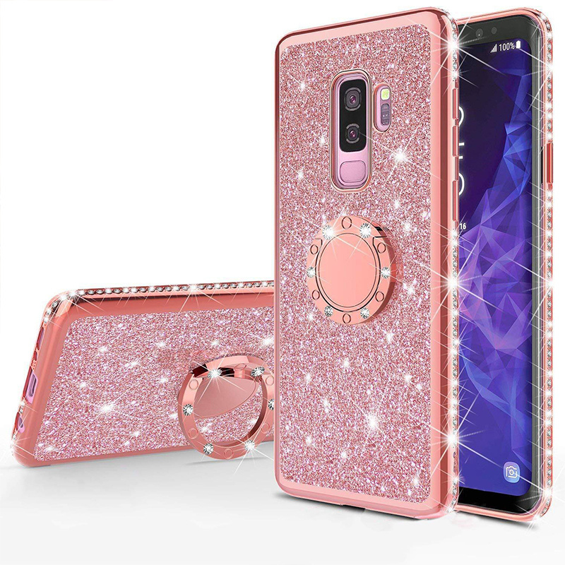 Soft TPU Case For Samsung Galaxy S10 S10e S8 S9 Plus S7 edge A5 A7 2018 A6 A8 Note 8 9 Plating Bling Diamond Silicone Back Cover