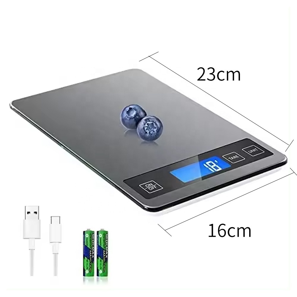 New Arrive Electronic Digital Weighing Kitchen durable stainless steel Scale Food Scale 5kg 10kg 15kg