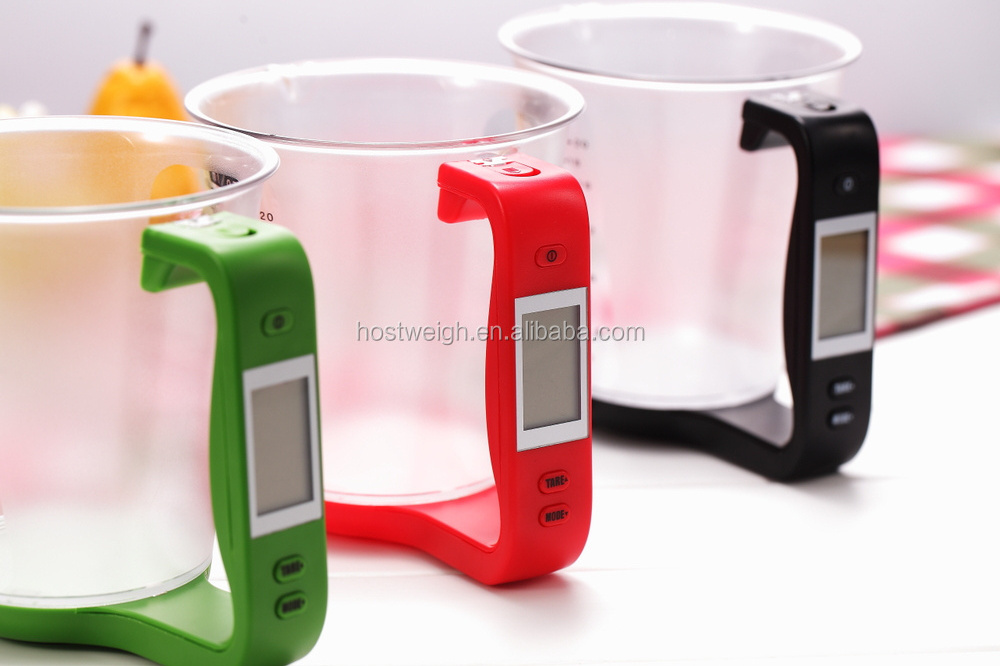 Hostweigh Measuring Cups Scale Liquid Weighing Digital Cup Scale Measuring Household Jug Scales