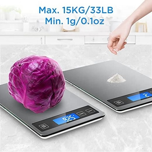 New Arrive Electronic Digital Weighing Kitchen durable stainless steel Scale Food Scale 5kg 10kg 15kg