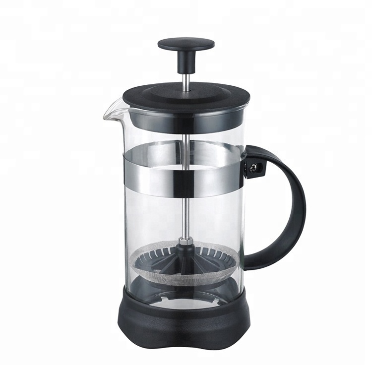 Plastic handle french press glass tea maker stainless steel coffee Plunger coffee maker