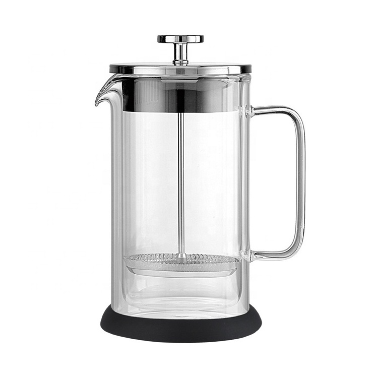 2019 Hot Selling Double Wall Insulated Glass French Coffee Press, Microwave Safe Carafe. Coffee And Tea Maker