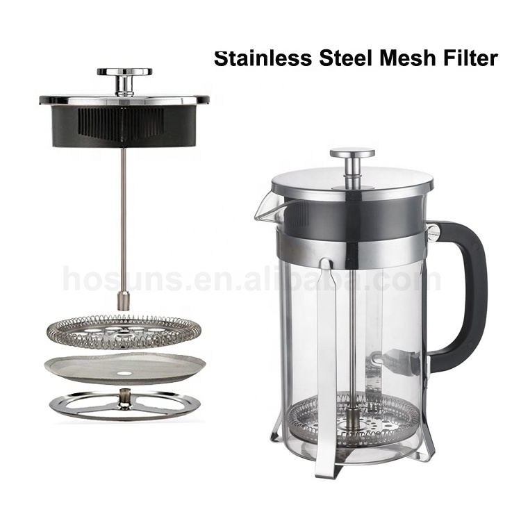 Promotion Chrome Metal French Press Coffee Makers coffee press