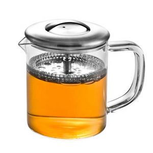 Eco-Friendly Transparent Heat Resistant Clear Borosilicate Glass Tea Pot