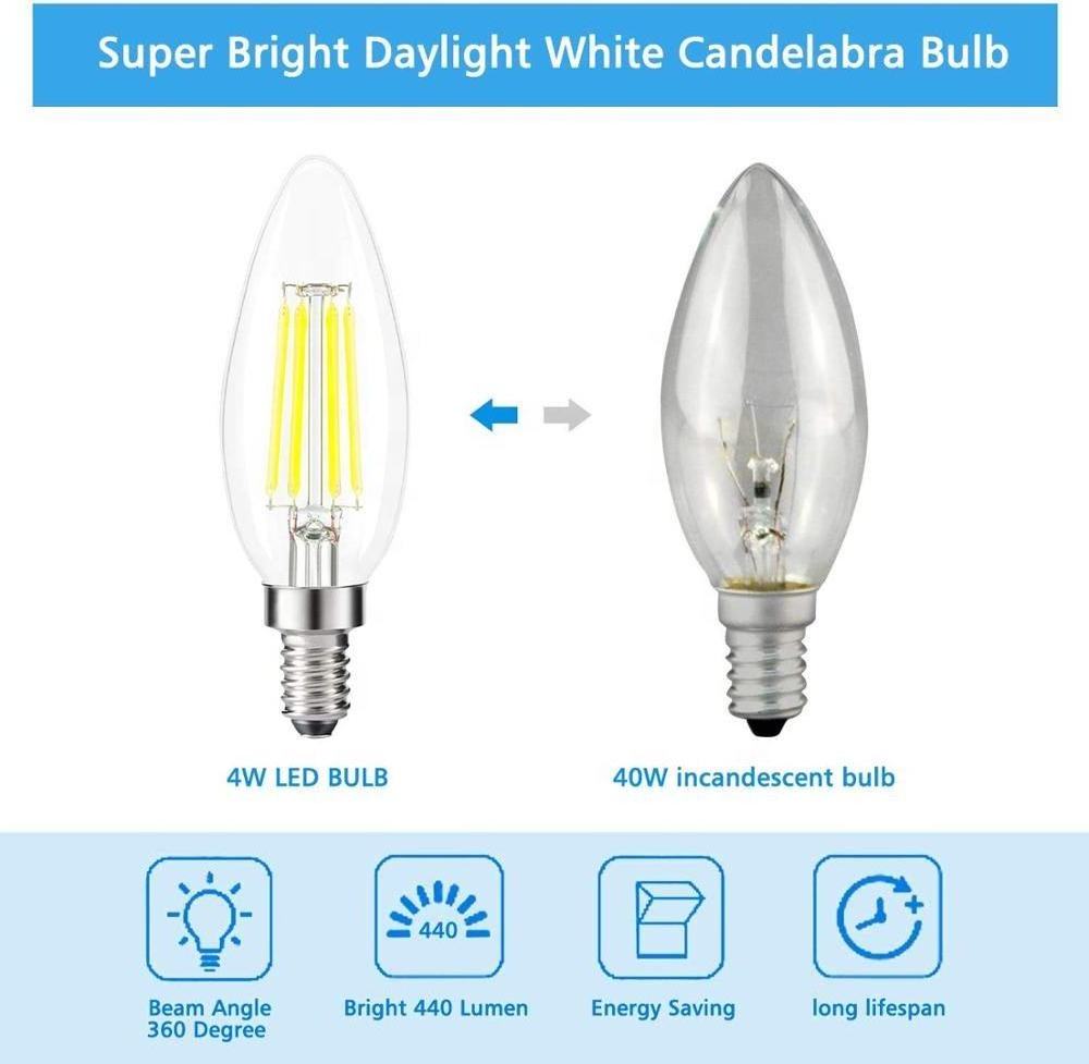 Best Selling C35 E14 Led Candelabra Bulb Led Edison Filament Chandelier Candle Light Bulb 2w 4w 6w Non-dimmable