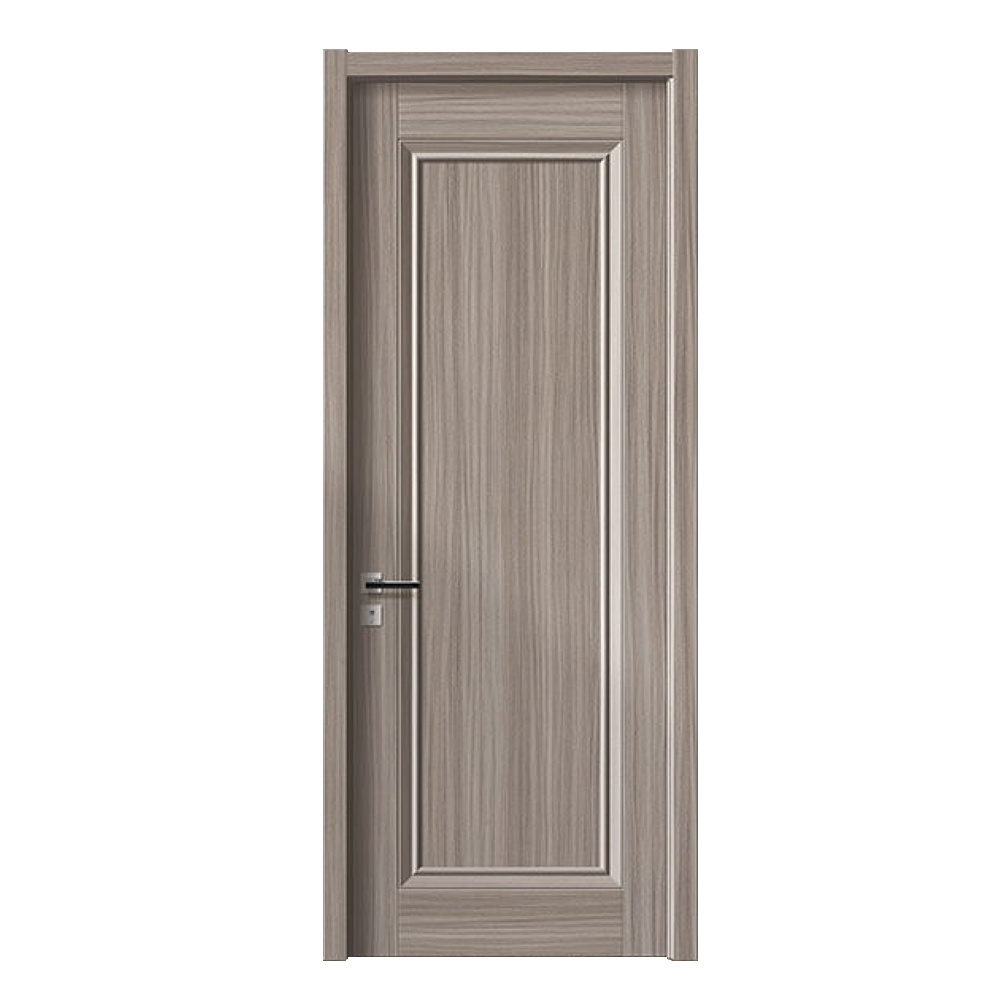 Modern Flush design natural mahogany wood veneer interior bedroom door