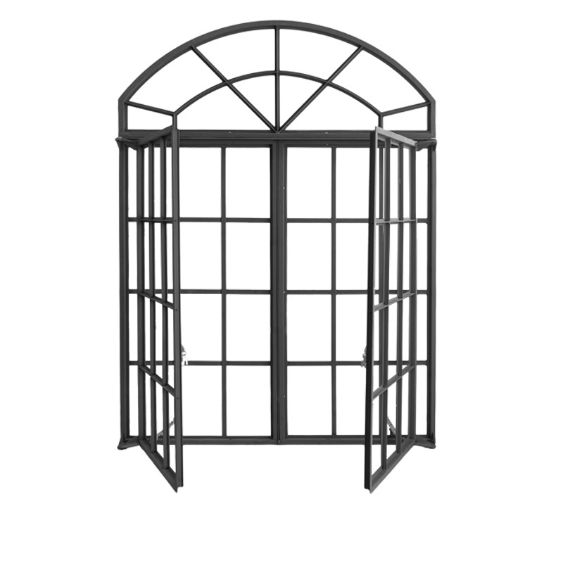 French Style Metal Steel Iron Glass Doors Arch Glass Windows and Doors Design