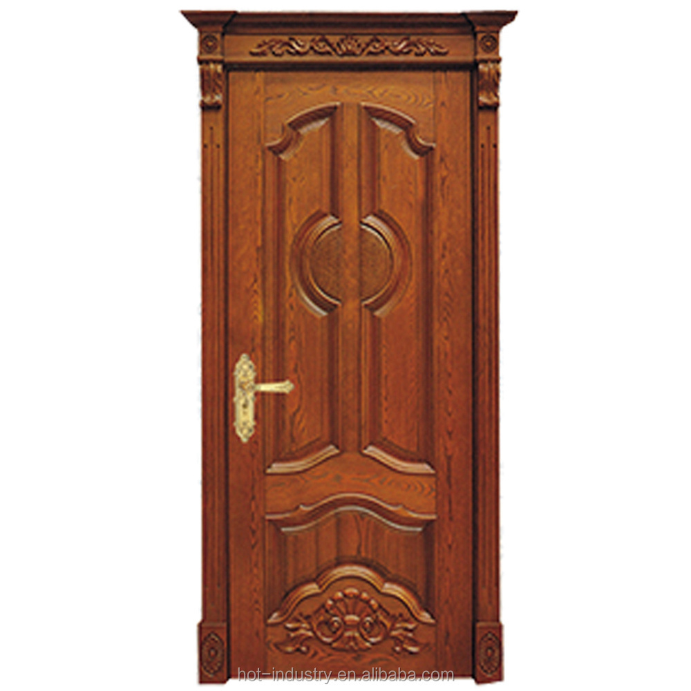 Carved Moisture proof fiberglass nigeria wood door designs in pakistan KF-XD8014