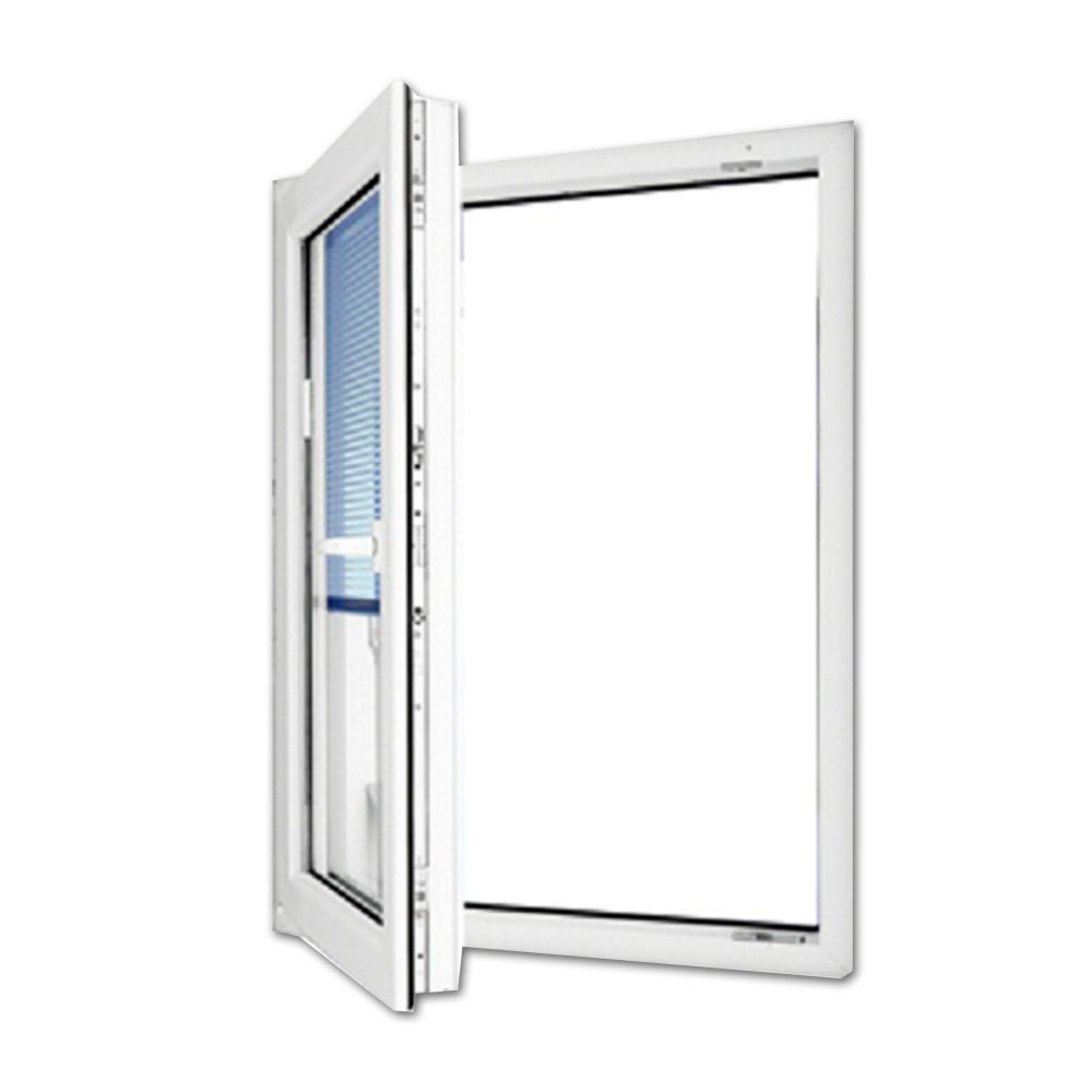 Customized UPVC Casement Windows Hurricane Impact High Quality Double Tempered Glass PVC Swing Windows