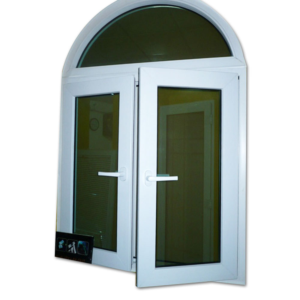 Customized UPVC Casement Windows Hurricane Impact High Quality Double Tempered Glass PVC Swing Windows