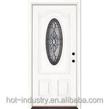 Oval glass entry wood door inserts, main entrance door, latest design interior door room door