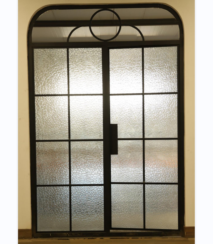 Interior Home Design French Style Glass Barn Doors and Steel Framed Swing Glass Door with Lock