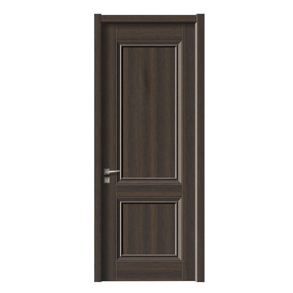 Modern Flush design natural mahogany wood veneer interior bedroom door