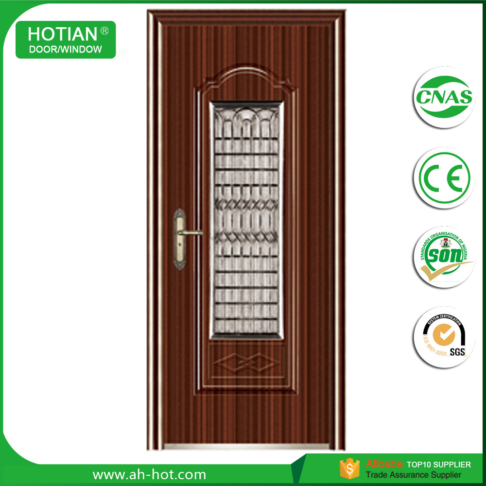 Nigeria Market Steel Security Door Main Entrance Exterior Metal Door Pressed Steel Door Frames