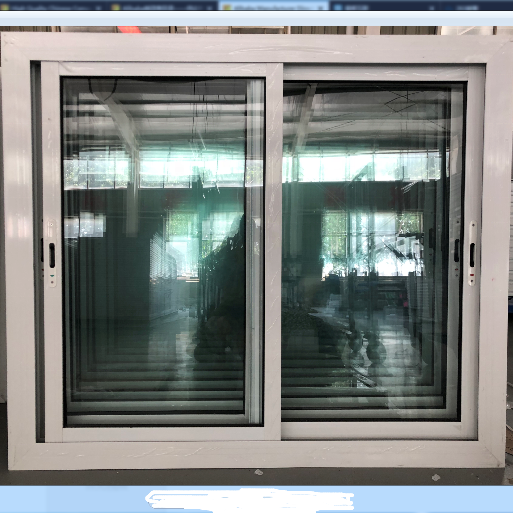 Soundproof Windproof Hurricane Impact Glass UPVC windows Single Double Glazed Vinyl Sliding PVC Windows