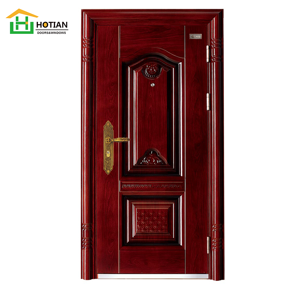 Decorative Sheet Metal entry Doors Panels Galvanized Iron Door Frame Security Steel main Door