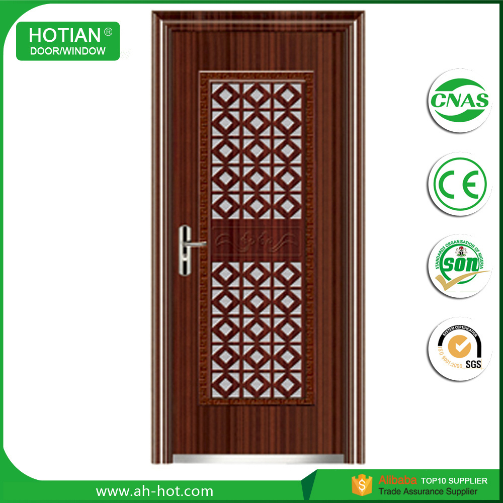 Nigeria Market Steel Security Door Main Entrance Exterior Metal Door Pressed Steel Door Frames