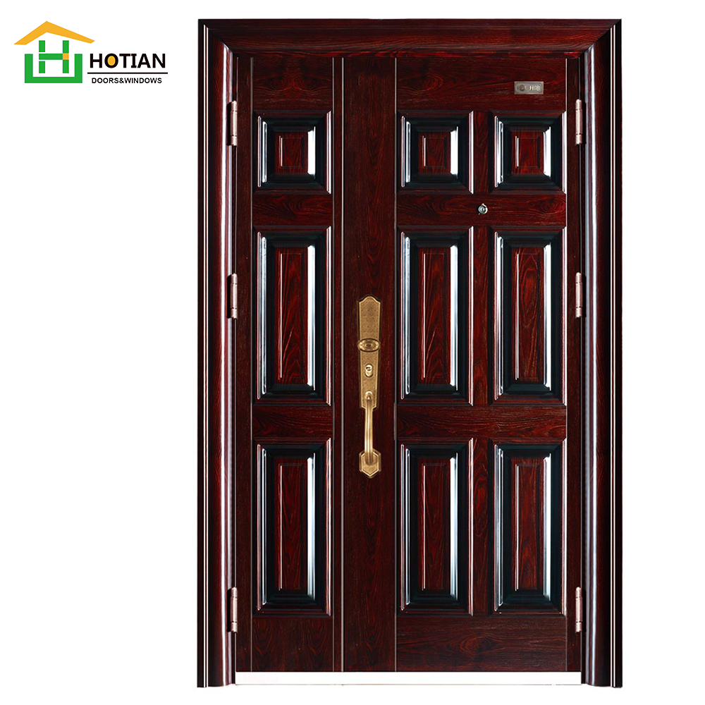 Decorative Sheet Metal entry Doors Panels Galvanized Iron Door Frame Security Steel main Door