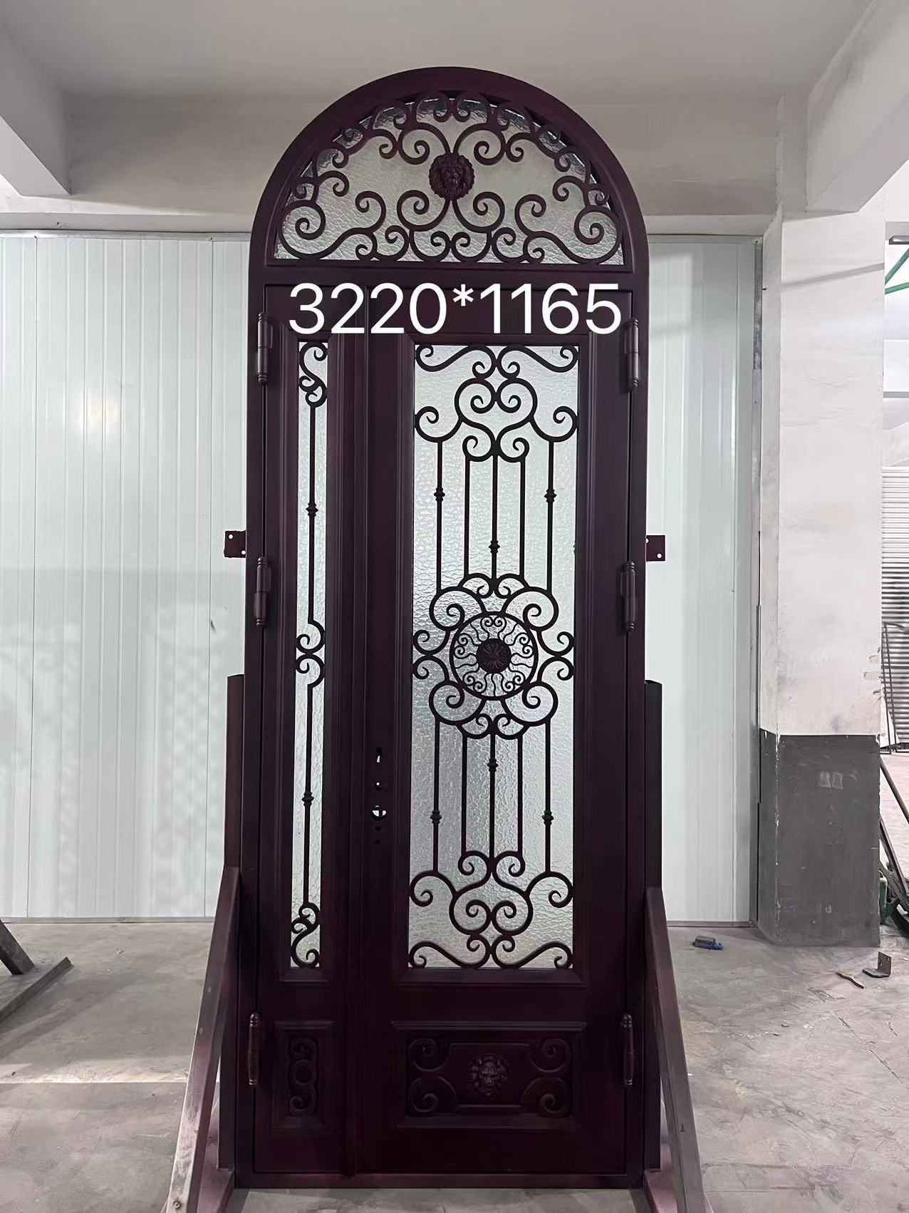 Hot Selling Factory Price Ornamental Iron Residential Customized Wrought Iron Doors