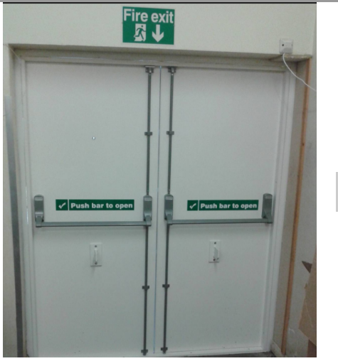 Cheap Price Steel Fire Rated Door Emergency Exit Door With Panic Push Bar