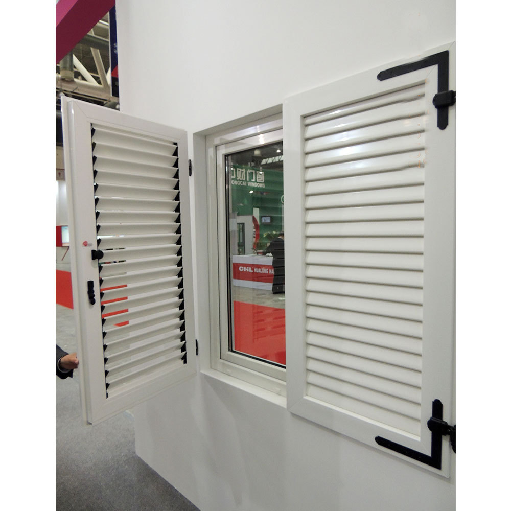 New design pvc shutter window upvc profile roller shutters decorative louver window