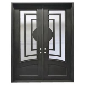 Hot Selling Factory Price Ornamental Iron Residential Customized Wrought Iron Doors