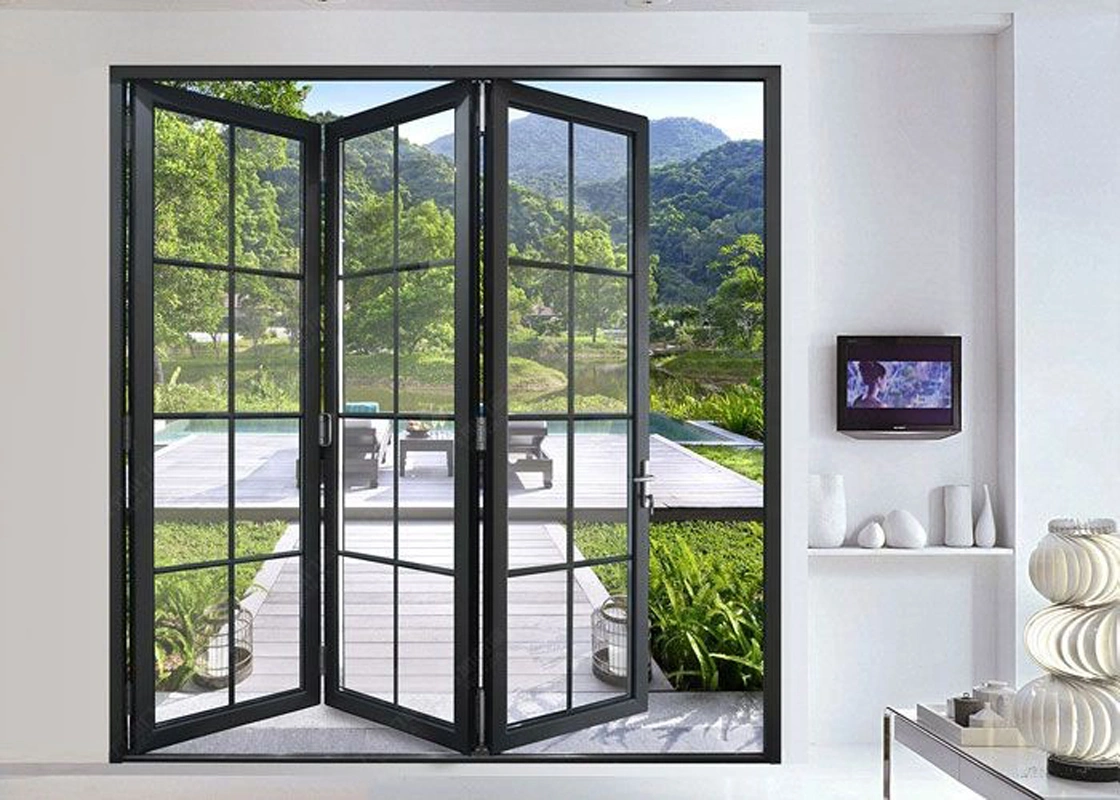 Rustic style black steel frame loft barn door with sliding hardware 	steel sliding doors home