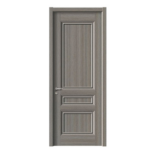 Modern Flush design natural mahogany wood veneer interior bedroom door