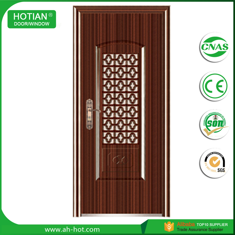 Nigeria Market Steel Security Door Main Entrance Exterior Metal Door Pressed Steel Door Frames