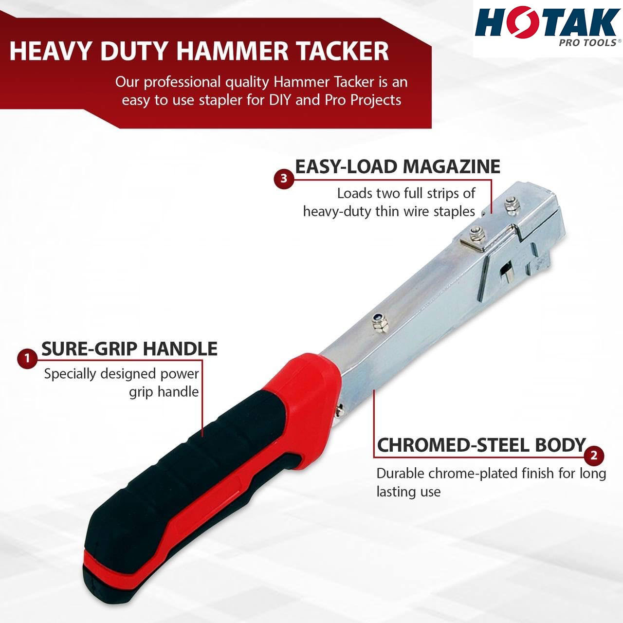 Factory OEM Professional Heavy Duty Hammer Tacker, Professional Staple Gun for Roofing, Insulation, and Upholstery Projects