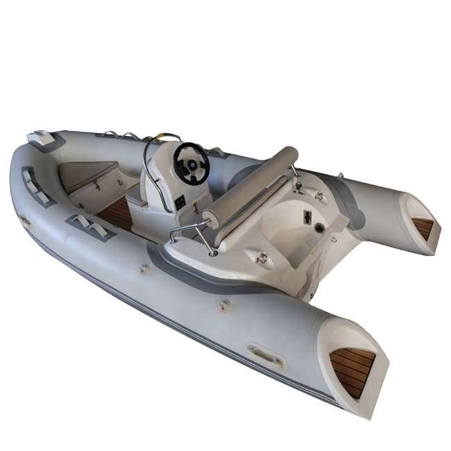 Ce rib 430 Hypalon Sport Cabin Cruiser Rigid Passenger Used Fiberglass Hull Floor Hovercraft Canoe Barche Rib Boat For Sale