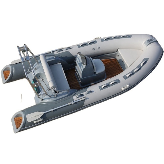 Ce rib 430 Hypalon Sport Cabin Cruiser Rigid Passenger Used Fiberglass Hull Floor Hovercraft Canoe Fibreglass Barche Rib Boat