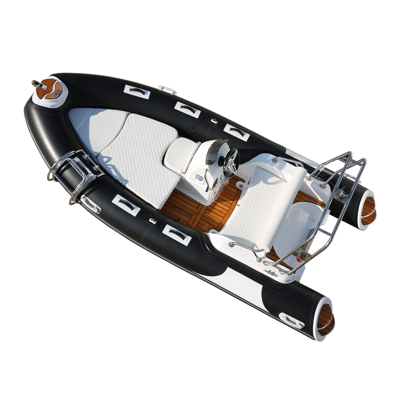 CE RIB430B 14ft Powerful PVC Inflatable Boat for Fishing and Family Entertainment with 1.2mm Thickness and Offered Engine