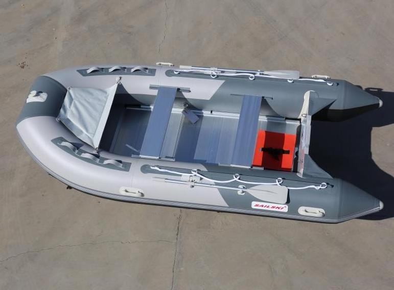 China 3.8M Hypalon Sport Cabin Cruiser Rigid Passenger Hovercraft Canoe inflatable Boat With Motor