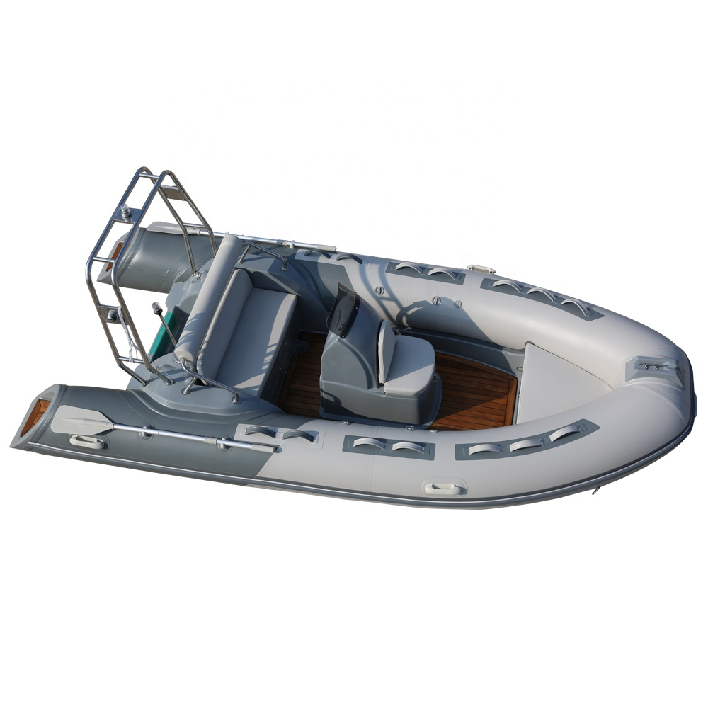 Ce rib 430 Hypalon Sport Cabin Cruiser Rigid Passenger Used Fiberglass Hull Floor Hovercraft Canoe Fibreglass Barche Rib Boat