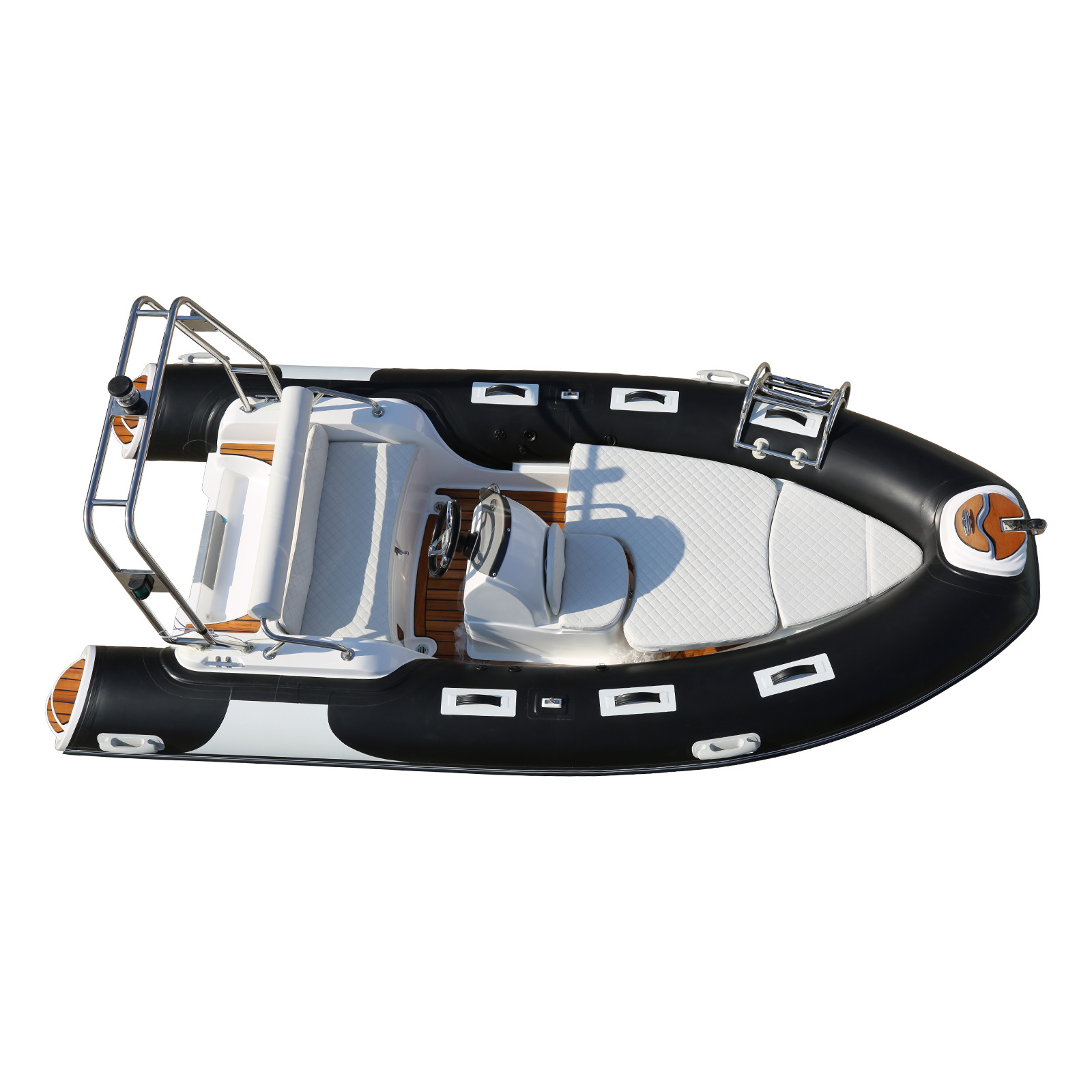 CE RIB430B 14ft Powerful PVC Inflatable Boat for Fishing and Family Entertainment with 1.2mm Thickness and Offered Engine