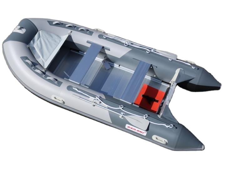 China 3.8M Hypalon Sport Cabin Cruiser Rigid Passenger Hovercraft Canoe inflatable Boat With Motor