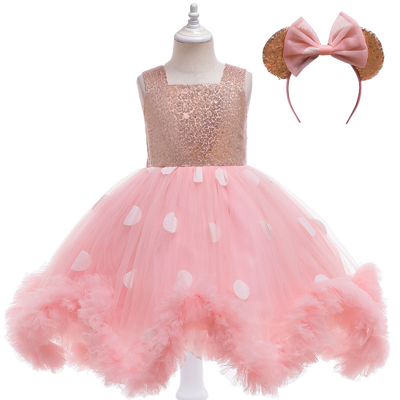 Crystal Princess Birthday Party Tutu Dress for Girls Kids