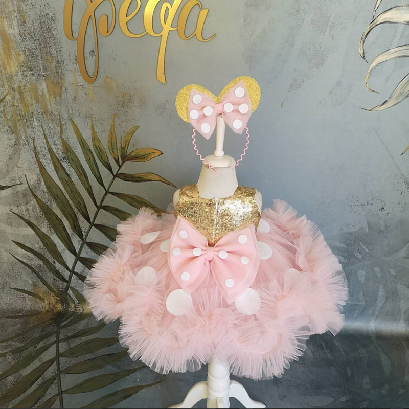 Crystal Princess Birthday Party Tutu Dress for Girls Kids