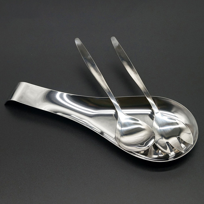 Wholesale Custom Stainless Steel Spoon Ladle Holder Reusable Spoon Spatula Rest for Kitchen