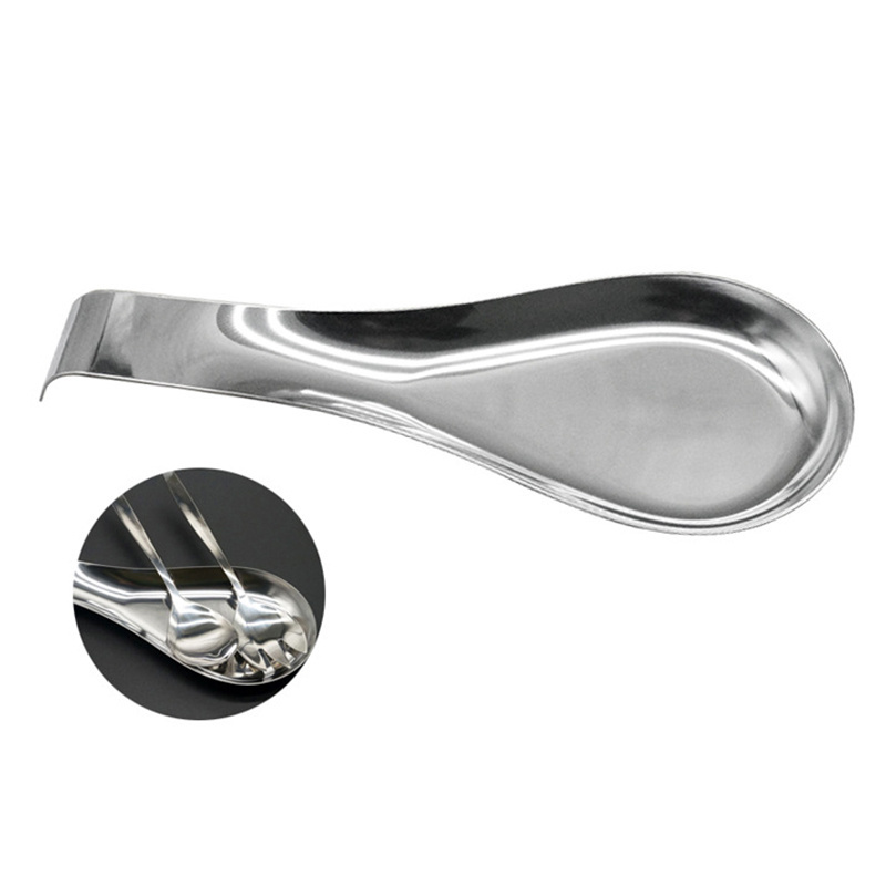 Wholesale Custom Stainless Steel Spoon Ladle Holder Reusable Spoon Spatula Rest for Kitchen