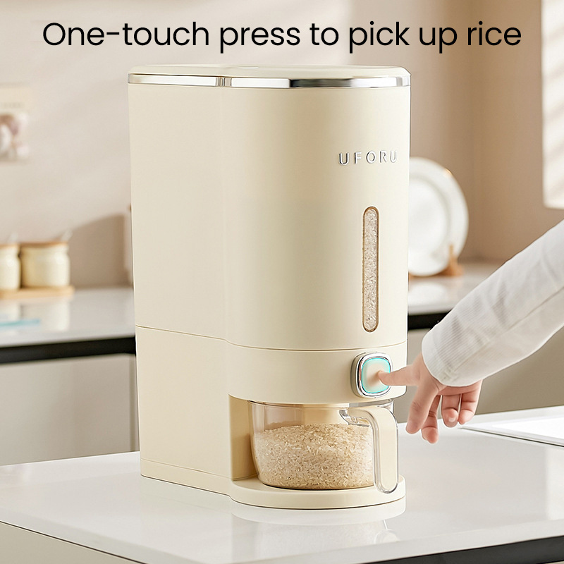 NISEVEN New Rice Dispenser Moisture Resistant Kitchen Organizer Flour Storage Sealed Box Grain Storage Bucket Grain Dispenser