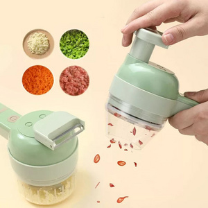 Wholesale 4 In 1 Mini Vegetable Slicer Cutter Portable USB Rechargeable Fruit Slicer Kitchen Gadgets Cooking Tools