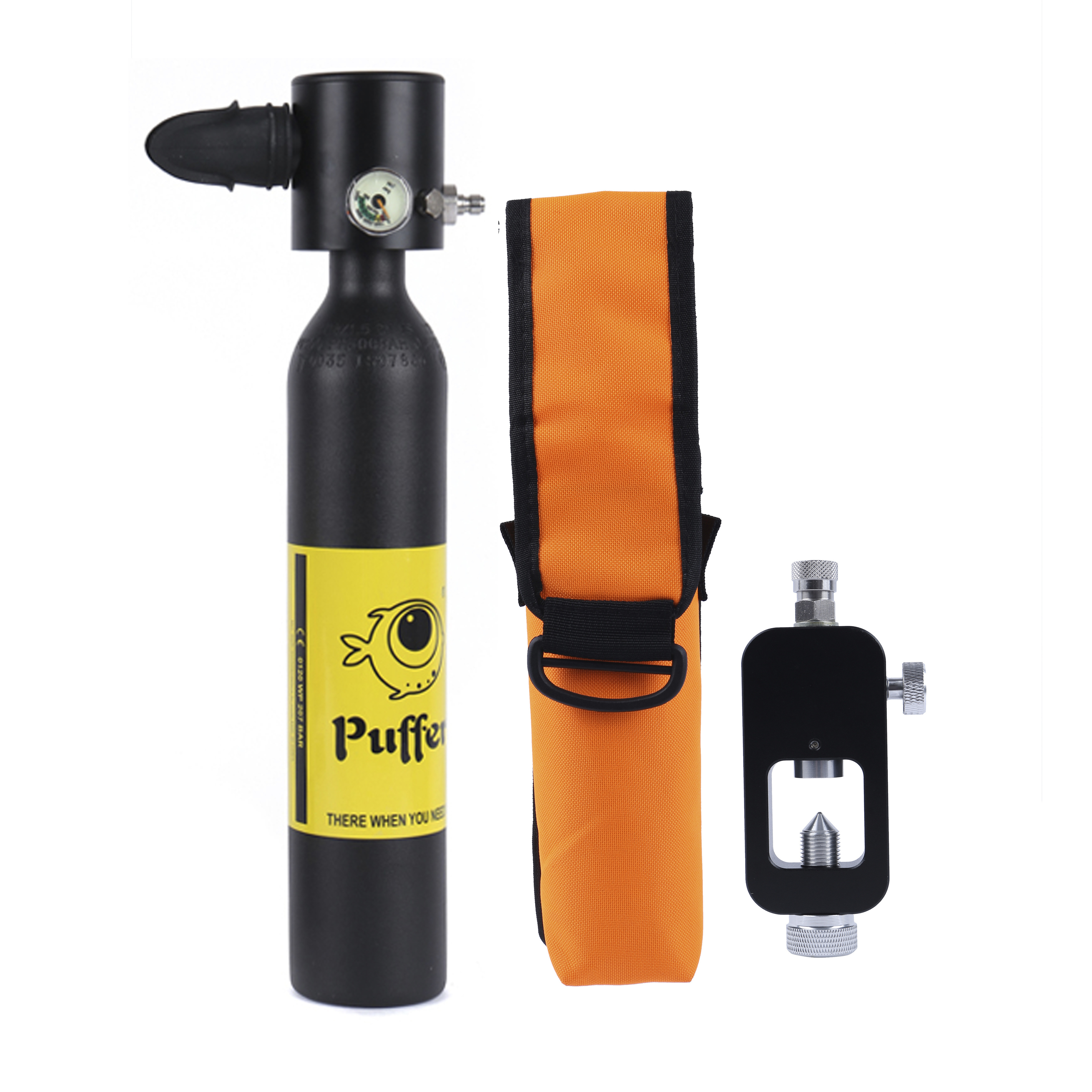 Hotdive Scuba Diving Tank Reinflatable Air Bottle Oxygen Tank 0.5L Oxygen Cylinder Portable Diving Tank