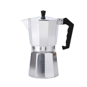 moka pot aluminum Aluminum alloy stovetop espresso maker italian coffee maker 3/6 cups capacity portable coffee maker