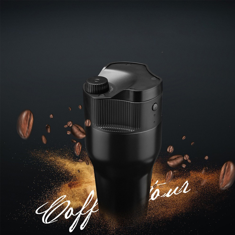 New coffee maker 2 in 1 Mini Coffee powder k- cup capsule travel portable movable coffee maker for car