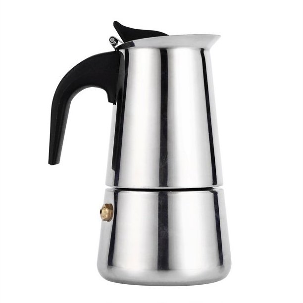 2023 custom espresso coffee maker moka pot Large Capacity Espresso Coffee Maker Thickened Stainless Steel Moka Pot with Lid