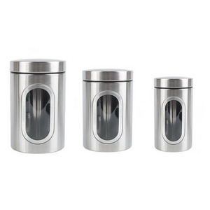 Large capacity food container stainless steel coffee canister tea coffee sugar canisters